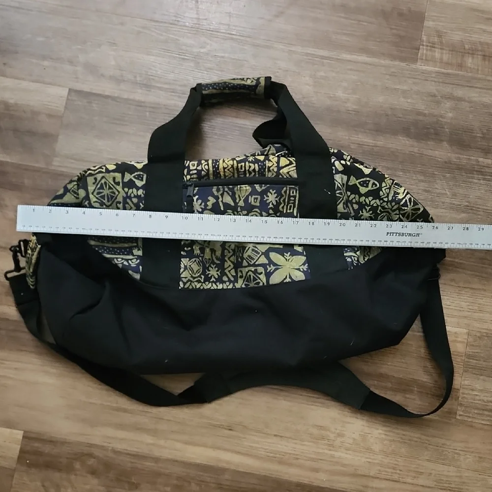 LL Bean Vintage Duffle Bag Southwest Print Large Travel Weekender